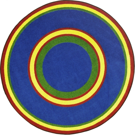 Kid Essentials Ripples Round Misc Sold Color Area Rugs 05 Primary - 5 ft. 4 in.