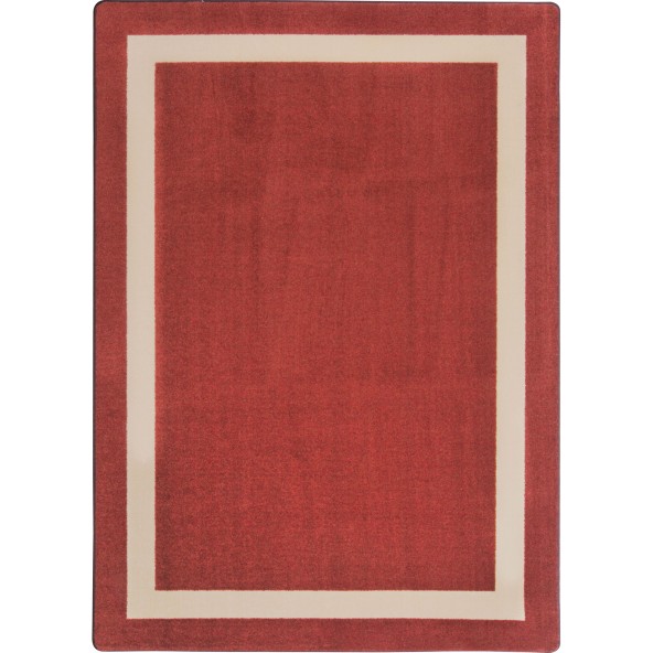 Kid Essentials Portrait Round Misc Solid Color Area Rugs 01 Wine - 5 ft. 4 in.