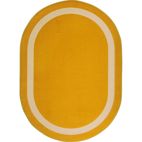Kid Essentials Portrait Round Misc Solid Color Area Rugs 02 Goldenrod - 5 ft. 4 in.