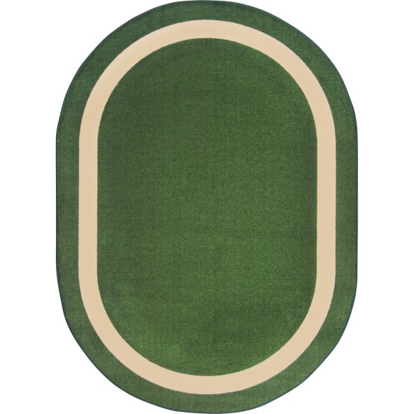 Kid Essentials Portrait Round Misc Solid Color Area Rugs 03 Greenfield - 5 ft. 4 in.