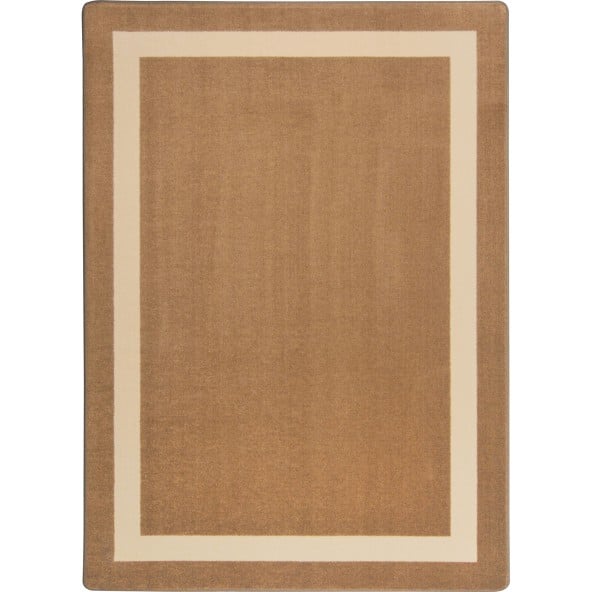 Kid Essentials Portrait Round Misc Solid Color Area Rugs  05 Mocha - 5 ft. 4 in.