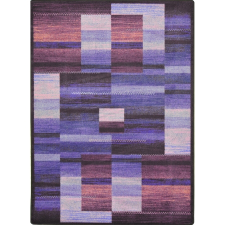 1699C-02 Kid Essentials Boomblox Rectangle Teen Area Rugs  02 Purple - 5 ft. 4 in. x 7 ft. 8 in.