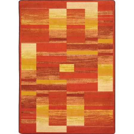 1699C-03 Kid Essentials Boomblox Rectangle Teen Area Rugs  03 Orange - 5 ft. 4 in. x 7 ft. 8 in.