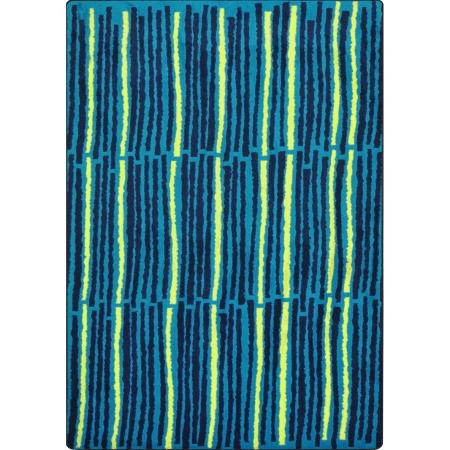 Kid Essentials Cascade Rectangle Teen Area Rugs  02 Teal - 3 ft. 10 in. x 5 ft. 4 in.