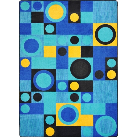 1701C-01 Kid Essentials City Block Rectangle Teen Area Rugs 01 Blue - 5 ft. 4 in. x 7 ft. 8 in.