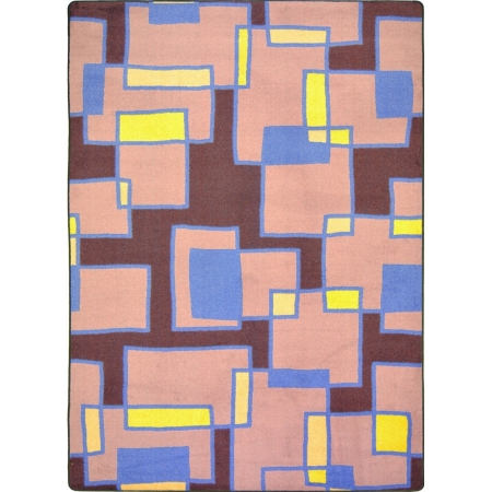 Kid Essentials Outside the Box Rectangle Teen Area Rugs 02 Grape - 3 ft. 10 in. x 5 ft. 4 in.