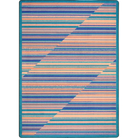 Kid Essentials Rhythm Rectangle Teen Area Rugs 03 Water - 3 ft. 10 in. x 5 ft. 4 in.