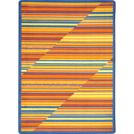1723C-01 Kid Essentials Rhythm Rectangle Teen Area Rugs 01 Sunset - 5 ft. 4 in. x 7 ft. 8 in.