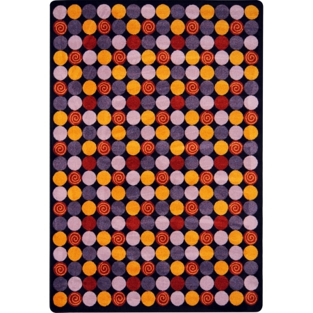1556C-02 Kid Essentials Roundabout Rectangle Teen Area Rugs 02 Plum - 5 ft. 4 in. x 7 ft. 8 in.