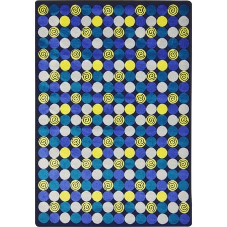 1556D-03 Kid Essentials Roundabout Rectangle Teen Area Rugs 03 Blue - 7 ft. 8 in. x 10 ft. 9 in.