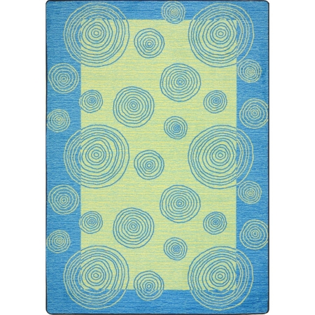 Kid Essentials Whimzi Rectangle Teen Area Rugs 01 Teal - 3 ft. 10 in. x 5 ft. 4 in.