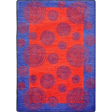 Kid Essentials Whimzi Rectangle Teen Area Rugs 02 Red - 3 ft. 10 in. x 5 ft. 4 in.