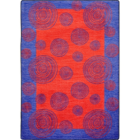 1703C-02 Kid Essentials Whimzi Rectangle Teen Area Rugs 02 Red - 5 ft. 4 in. x 7 ft. 8 in.