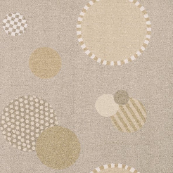 Playful Patterns Baby Dots Rectangle Childrens Area Rugs  01 Beige - 3 ft. 10 in. x 5 ft. 4 in.