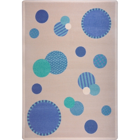 1741C-02 Playful Patterns Baby Dots Rectangle Childrens Area Rugs  02 Blue - 5 ft. 4 in. x 7 ft. 8 in.