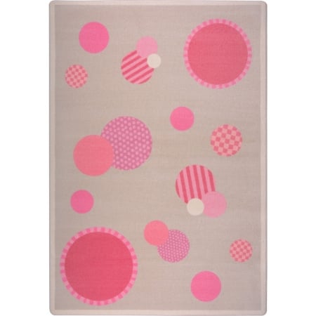 1741D-04 Playful Patterns Baby Dots Rectangle Childrens Area Rugs 04 Pink - 7 ft. 8 in. x 10 ft. 9 in.