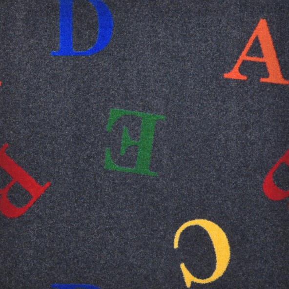 1728B-03 Playful Patterns Love Letters Rectangle Childrens Area Rugs  03 Licorice - 3 ft. 10 in. x 5 ft. 4 in.