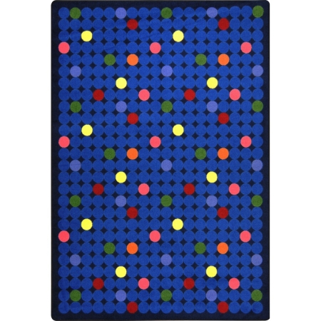 Playful Patterns Spot On Rectangle Childrens Area Rugs 03 Rainbow - 3 ft. 10 in. x 5 ft. 4 in.