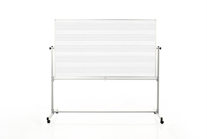 Luxor Workspaces Rolling Reversible 72"W X 40"H Dry Erase Whiteboard (MB7240WW)