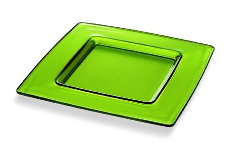 Picture of Majestic Gifts E60177-D 13 x 13 in. Madison Glass Charger&#44; Green