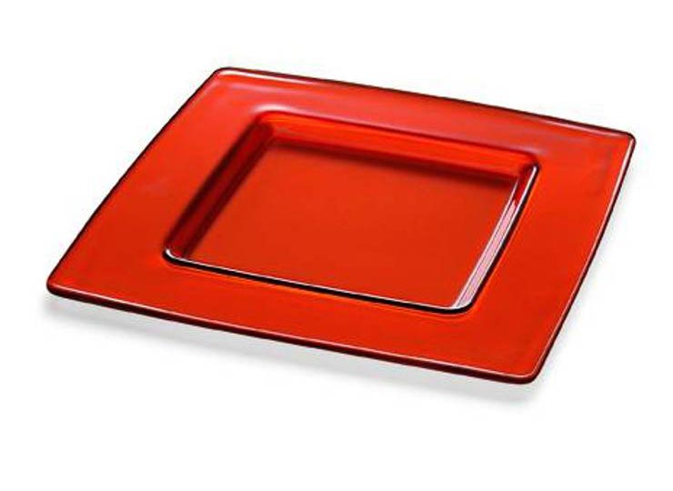 Picture of Majestic Gifts E60176-D 13 x 13 in. Madison Glass Charger&#44; Orange