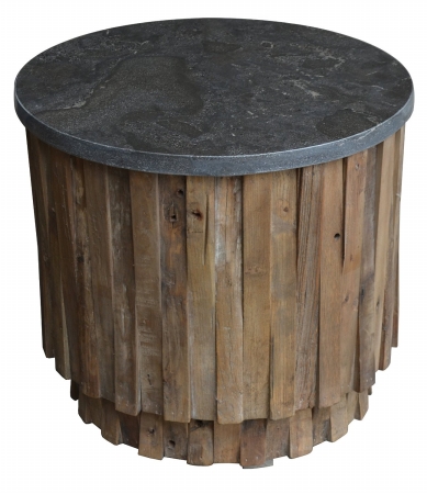 Wynn Soapstone Top Accent Table - 19 x 20 x 20 in.