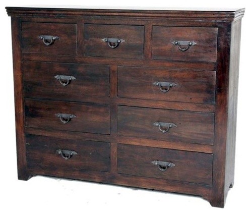 Mirage 9 Drawer Dresser, Dark - 48 x 60 x 20 in.