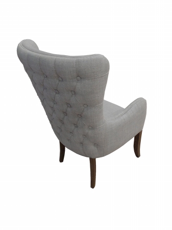 Tufted Arm High Back Linen Chair - 42 x 28 x 27 in.