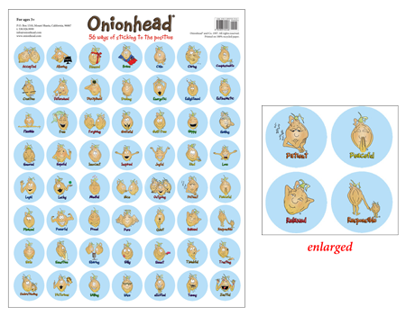 Picture of Harnessing Happiness OHS Onionhead Positive Stickers