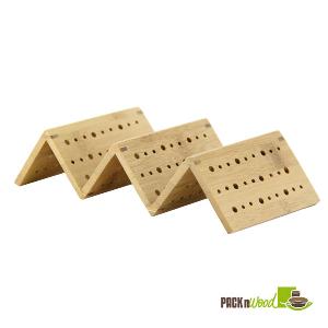 Picture of Packnwood 210STAC162 Bamboo Taco Holder - 8.14 x 1.96 in.