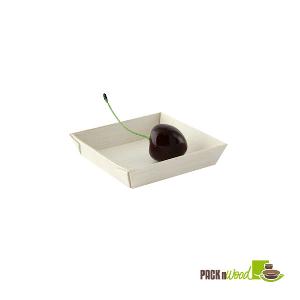 Mini Square Samurai Wooden Tray - 2.8 in.