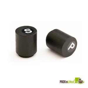 Picture of Packnwood 210BKPS2N Black Bamboo Mini Salt & Pepper Set - 0.75 in.