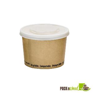 Picture of Packnwood 210PLAS16 Soup Cup with Rippled Kraft Design - 16 oz
