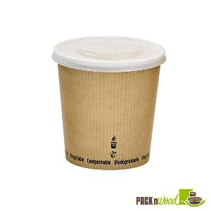 Rippled Kraft Soup Cup - 24 oz