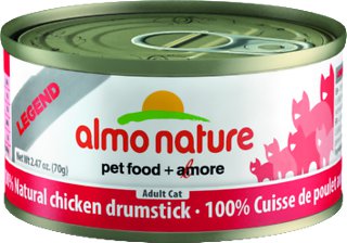 Picture of Almo Nature USA 106001 2.47 oz Nature Legend 100 Percent Natural Chicken Drumstick Adult Canned Cat Food&#44; Case of 24