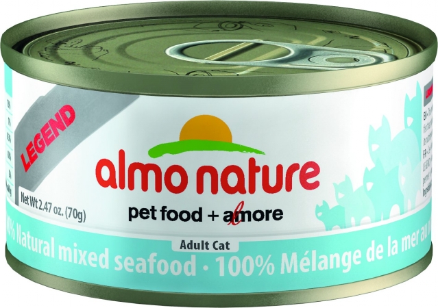 Picture of Almo Nature USA 106003 2.47 oz Nature Legend 100 Percent Natural Mixed Seafood Adult Canned Cat Food&#44; Case of 24
