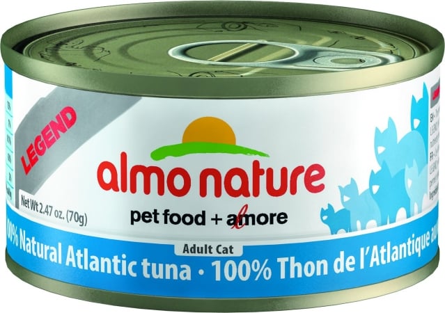 Picture of Almo Nature USA 106010 2.47 oz Nature Legend 100 Percent Natural Atlantic Tuna Adult Canned Cat Food&#44; Case of 24