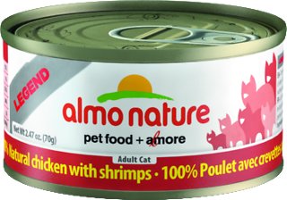 Picture of Almo Nature USA 106025 2.47 oz Nature Legend 100 Percent Natural Chicken with Shrimps Adult Canned Cat Food&#44; Case of 24