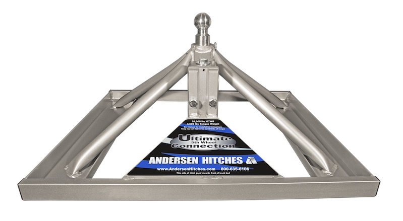 Picture of Andersen Hitches 3221 Aluminum Ultimate 5th Wheel Connection 2 - Gooseneck Lowered for Flat Bed Trucks