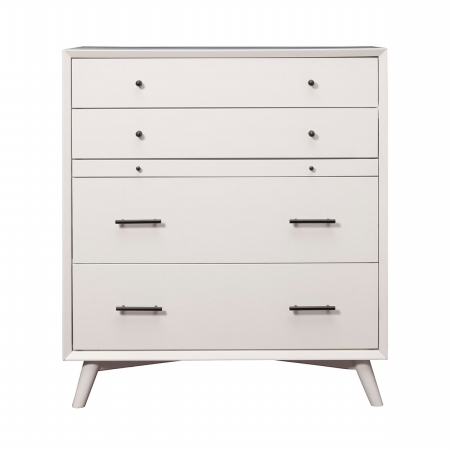 Picture of Alphinefurniture 966-W-05 Flynn Drawer Chest, White