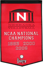 Picture of Winning Streak Sports 7408876091-1 Nebraska Cornhuskers 24 x 36 in. Volleyball Dynasty Wool Banner
