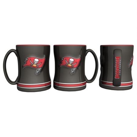 Picture of Tampa Bay Buccaneers Coffee Mug - 14oz Sculpted Relief - New Logo