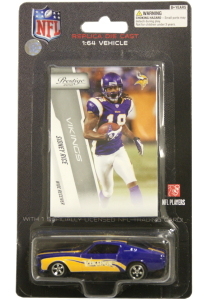 6902863007-10SR Minnesota Vikings Sidney Rice 1-64 Mustang with Trading Card
