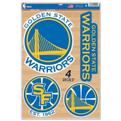 Golden State Warriors Decal 11x17 Cut To Logo<BR>