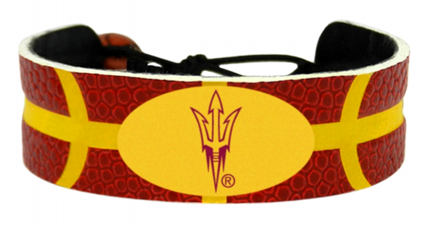 Picture of Arizona State Sun Devils Pitchfork Logo Team Color Basketball Bracelet