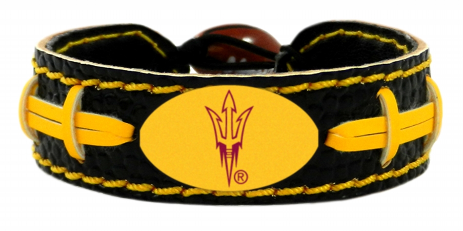 Picture of Arizona State Sun Devils Pitchfork Logo Team Color Football Bracelet