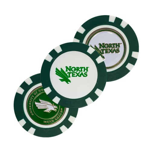 North Texas Mean Green Golf Chip with Marker - Bulk
