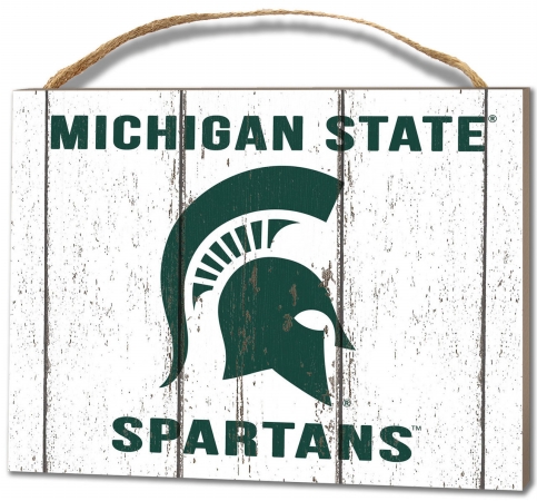 Michigan State Spartans Small Plaque - Weathered Logo