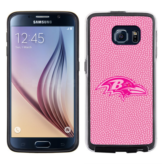 Baltimore Ravens Pink NFL Football Pebble Grain Feel Samsung Galaxy S6 Case