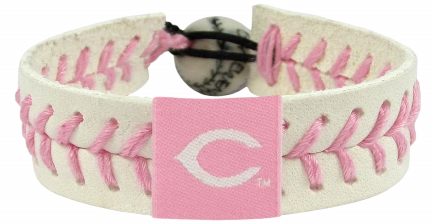 Picture of Cincinnati Reds Bracelet Baseball Pink